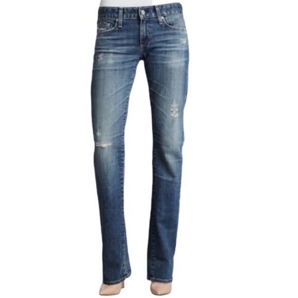 AG Adriano Goldschmied "Tomboy" Boyfriend Mid-Rise Straight Leg Jeans Size 29R - Picture 1 of 15